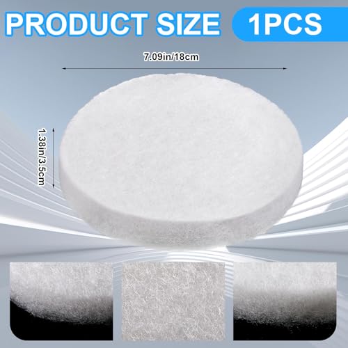 Image of Tranqun 1 Pcs Fine Filter Water Polishing Pad Compatible with Fluval Fx4, Fx5, Fx6 7 x 7 x 1.38 Inches White Filter Media Canister Aquarium Water Polishing Pads