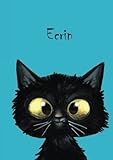  Ecrin: Personalisiertes Notizbuch, DIN A5, 80 blanko Seiten mit kleiner Katze auf jeder rechten unteren Seite. Durch Vornamen auf dem Cover, eine ... Coverfinish. Über 2500 Namen bereits verf