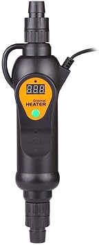 Inline External Heater for Aquarium Fish Tank 300W/500W in-Line Canister Filter with LCD Display Overheating Protection Adjustable B500W