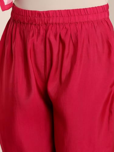 Image of Varanga Women Printed Straight Kurta Pant Set |Chanderi Silk | Summer Wear | Soft, Lightweight & Breathable | Casual Wear