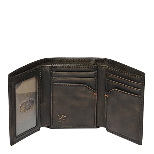 House of Jack Co. DEER Trifold Wallet | Full Grain Cowhide with Handburnished Finish | Mens Trifold Wallet | Deer Wallet | Outdoorsman Wallet For Men