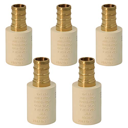 Adaptador PEX Barb x CPVC de 3/4'' Midline Valve para reparar tuberías sin plomo 2