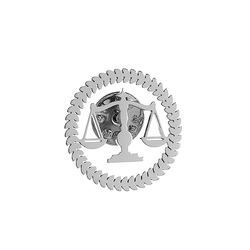 Metal Balance Badges Suit Brooch Libra Scales Brooches For Men (silver)