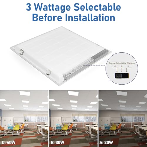 Image of CycevSun 4-Pack 2x2 LED Flat Panel Light Drop Ceiling, 0-10V Dimmable