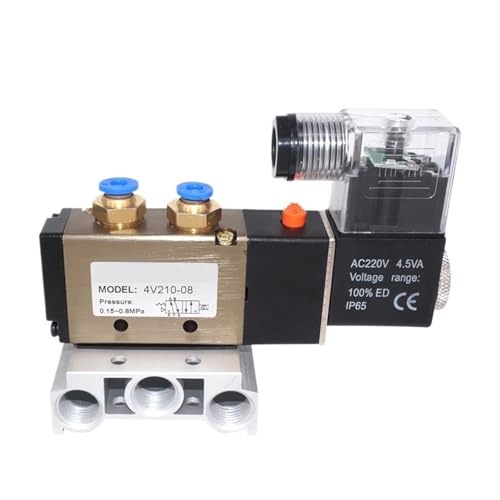 Distributeur pneumatique 4V210-08 5/2 voies bloc de commande 10 stations 24V