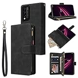 RANYOK Compatible with T-Mobile REVVL V+ / V Plus 5G Wallet Case, Premium PU Leather Zipper Flip...
