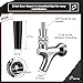 Sliner 2 Pcs Stout Beer Faucet, Stainless Steel Draft Keg Tap with 304 Stainless Handle, Dispensing Tap for Beer Shanks and Towers