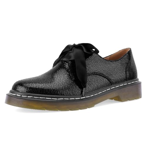 IMPREMEY Mary Janes Oxford Bow Flats Loafers Shoes for Women Round Toe Platform Non-Slip Comfortable Casual Cute Shoes