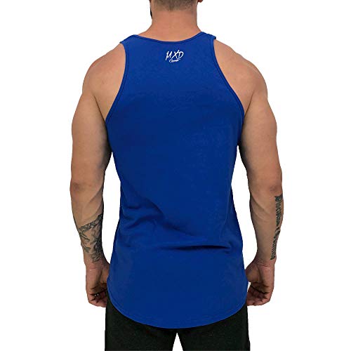 Regata LongLine Masculina Cavada MXD Conceito Caveira Militar Long Line (Azul, G)