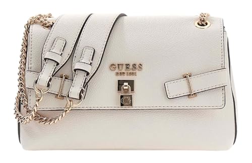 GUESS sac à épaule bandoulière Yesba Convertible Xbody Flap Cream White écru