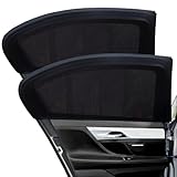 2 Pack Car Window Shades for Baby,Car Blinds for Windows with a stretched size of 54 x 100cm,Breathable Mesh Sun Shade for Baby,Universal Fit for 99% of Vehicle Models,Protect Kids from Sun Glare