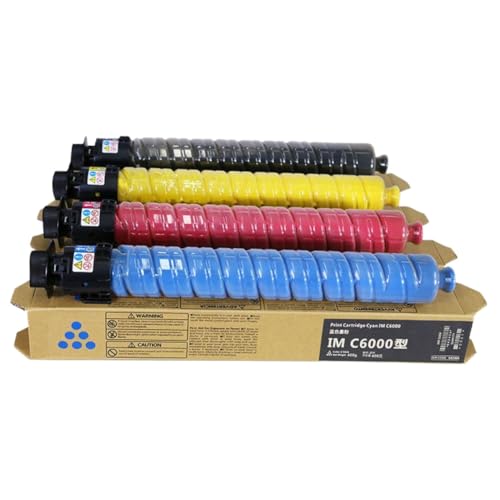 kcdVFmqhb Juego de 4 Cartuchos de tóner compatibles para fotocopiadoras a Color Riso IM C4500 e IM C6000: Negro, Cian, Magenta y Amarillo ✅