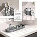 Clara Clark Bathroom Set - Grey Bathroom Accessories Set, 5PC Bathroom Accessory Set, Bathroom Sets with Soap Dispenser, Toothbrush Holder, Tumbler, Cotton Swab Jar & Vanity Tray