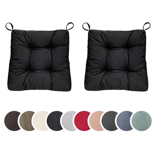 sleepling 2er Set Stuhlkissen, Sitzkissen Eva für Indoor und Outdoor, mit Klettverschluss, 100{98a4237fa490f5e47c0a9b10c1b4a007b32ae6ee0c750263031525470b015a26} Polyester, Made in EU, Maße: 40 (vorne), 35 (hinten) x 38 x 7 cm, schwarz sleepling 2er Set Stuhlkissen, Sitzkissen Eva für Indoor und Outdoor, mit Klettverschluss, 100{98a4237fa490f5e47c0a9b10c1b4a007b32ae6ee0c750263031525470b015a26} Polyester, Made in EU, Maße: 40 (vorne), 35 (hinten) x 38 x 7 cm, schwarz