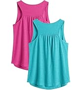 PINSPARK Workout Tops for Women Racerback Tank Tops Sleeveless Athletic Running Shirts Lightweigh...