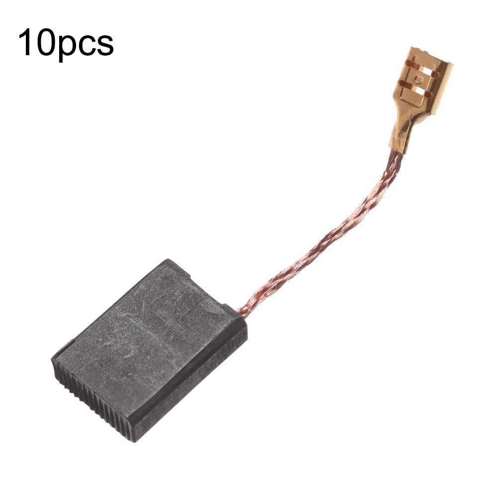 10 szt. grafitowych miedzianych szczotek węglowych do elektronarzędzi – wiertarka elektryczna i szlifierka węglowa (6 x 16 x 22 mm)
