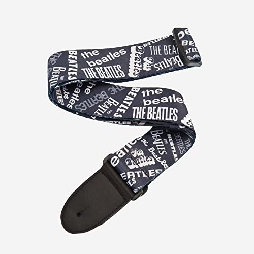 Planet Waves 50BTL02 Beatles Sangle de guitare Beatlemania Noir/Blanc - Les Beatles, Paul McCartney, John Lennon, RIngo Starr, George Harrison Planet Waves 50BTL02 Beatles Sangle de guitare Beatlemania Noir/Blanc