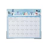 Vielseitiger magnetischer Kalender, monatliche Planungstafel, 12,99 x 11,42 Zoll großer Kühlschrankplaner mit Metallmagneten, Planungsorganisator aus dickem Papier, Haushaltsmanager mit klarem Layout