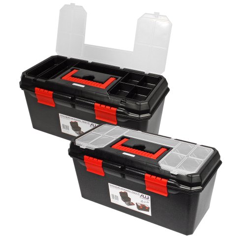 Preisvergleich Produktbild Alutec 56270 Werkzeugkasten unbestückt Kunststoff Schwarz, Orange