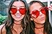 GIFIORE Heart Sunglasses for Women Red Cute Fun Heart Shaped Sun Glasses Candy Color Shades Party Favors