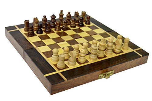 Jeu d'échecs en bois fait main échiquier traditionnel de salon durable