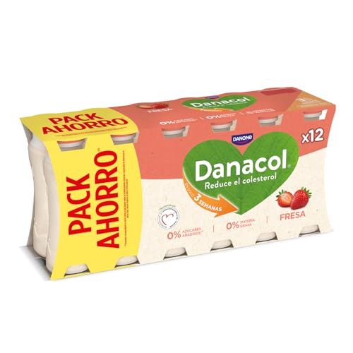 Danone Danacol Fresa - Paquete de 12 x 8.33 ml - Total: 100 ml