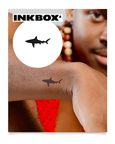 Inkbox Temporary Tattoos, Semi-Permanent Tattoo, One Premium Easy Long Lasting, Water-Resistant Temp Tattoo With For Now Ink - Lasts 1-2 Weeks, Shark, 2 X 2 In #TOP9