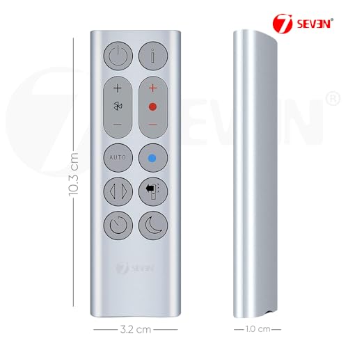 Image of 7SEVEN Compatible with Dyson Fan Remote Model HP04 HP05 HP06 HP09 Pure Hot + Cool Air Purifier Heater Heat /Cool Fan, Non Magnetic Housing, Required CR2032 Battery