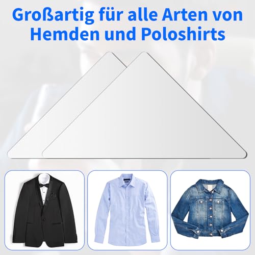 60 Stück Kragenstäbchen für Herrenhemden,Selbstklebende Polohemd-Kragenstäbchen,PVC Anti-Warping Edge Shaper Kragenstäbchen,Herren Kragenstäbchen,Für Die Meisten Business-Hemden