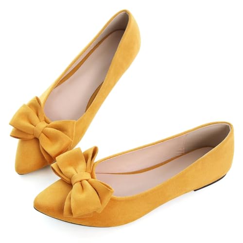 Image of Dear Time Women's Ballet Flats Dress Ballet Shoes Slip on for Office Work Comfortable Shoes