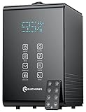 Elechomes SH8820 Humidifier, 5.5L Top Fill Warm and Cool Mist Humidifiers for Large Room Bedroom Plants with Remote Control, 20db Ultra Quiet, LED Display, 600ml/h Max Humidity, Auto Shut-off, Black
