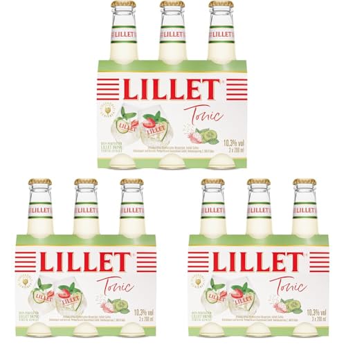 Lillet Tonic Mixgetränk, Gurke und Minze, 3 x 200 ml (Packung mit 3)