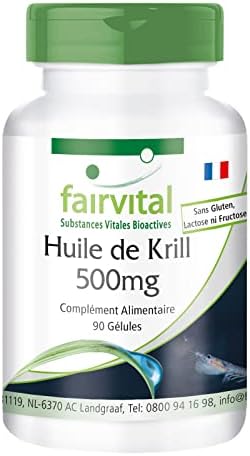 Fairvital | Huile de Krill 500mg Fortement dosé - 90 Licaps® - Su...