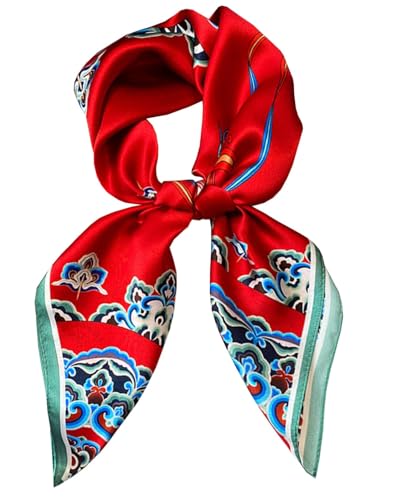 Women's Fashion Silky Head Neck Scarves 27.5” Bandana Scarf for Women