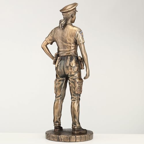 Estatua Policía Mujer Resina Bronce 11.25 pulg miniatura 4