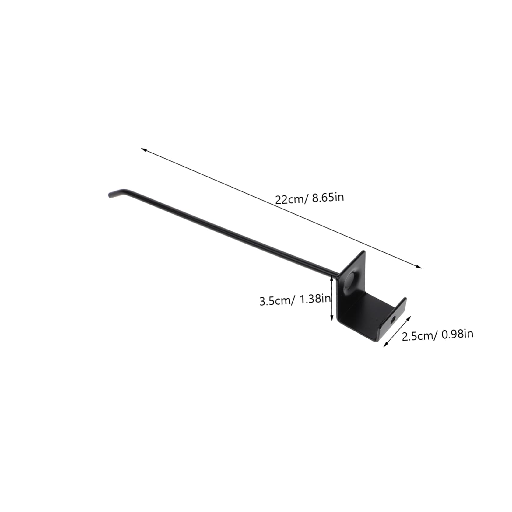 FUNOMOCYA 10pcs Shelf Hook Merchandise Display Hook Panel Hooks Slat Wall Hanging Hooks Pegboard Display Hooks Tube Peg Hooks Commodity Display Hook Slat Wall Accessories Iron Black