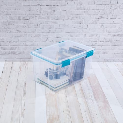 Image of Sterilite Gasket Storage Box with Lids for Home & Office, 54 Quart, 8-Pack