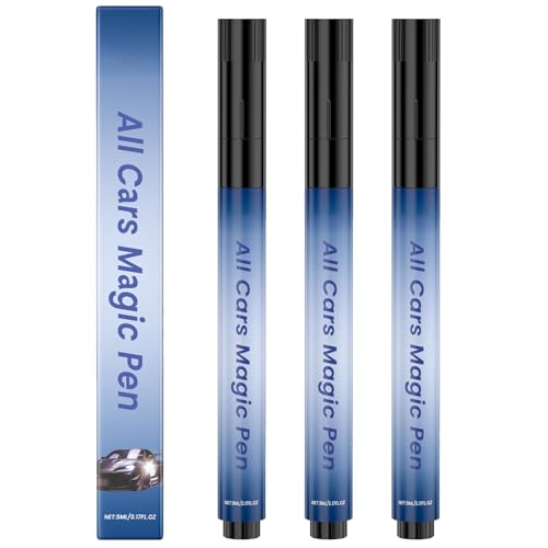 3Pcs Magic Car Scratch Removal Pen – Instant Paint Repair & Shine, Weatherproof All Cars Magic Pen for Car Scratches Fits All Cars Colors, Easy and Quick Fix Touch Up Pens Set for Scratch Repair