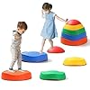 4140fnxdatl - 5Pcs Stepping Stones for Kids,Non-Slip Plastic Toddler Balance River Stones for Promoting Children's Coordination Skills Obstacle Courses Sensory Toys for Toddlers Indoor or Outdoor Play