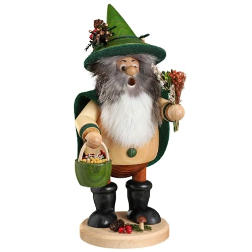 Räuchermännchen Waldwichtel Kräutersammler, grün - 25cm - Original...