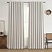 QJmydeco 100 Inch Curtains Complete Blackout Curtains for Bedroom 2 Panels Set, Large Window Custom Length 100 Inches Long Neutral Cream Colored Thermal Drapes for Sliding Glass Doors (W50