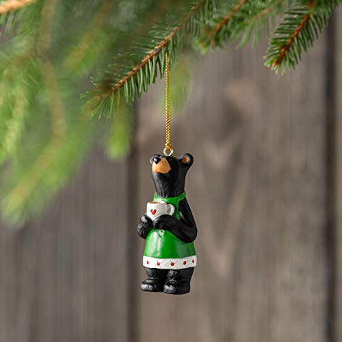 Demdaco Bearista Midnight Black 3 X 1.5 Resin Stone Christmas Decorative Hanging Ornament #TOP1