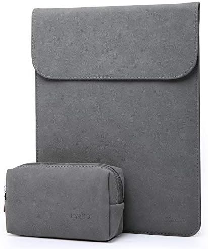 HYZUO 13.3-14 Inch Laptop Sleeve for MacBook Pro 14 M3/M2/M1 A2992 A2918 A2779 2024-2021, 13.8/13.5 Surface Laptop, MacBook Air 13, with Pouch, Dark Gray