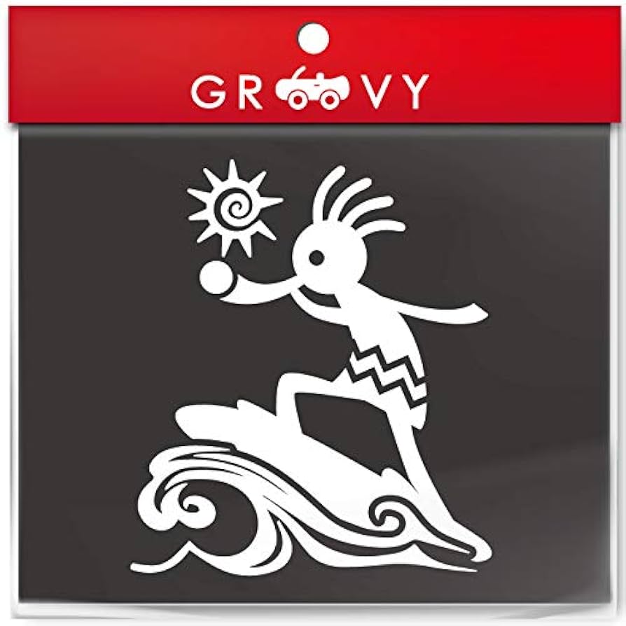 Amazon.co.jp: 波乗り ココペリ 開運 金運 恋愛運 ステッカー