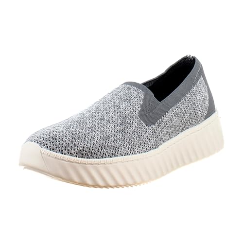 Bzees Women's Wednesday Modern Loafer, Graphite Heathered, 9.5