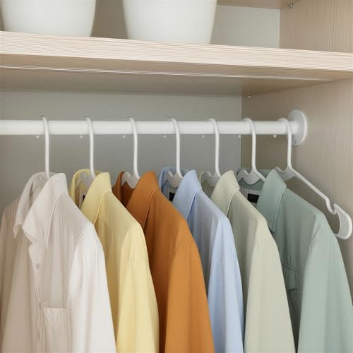 Miniatura 4 de Amazon Basics Perchas De Plástico Para Ropa, Tamaño De Adulto, Color Blanco, Paquete De 50