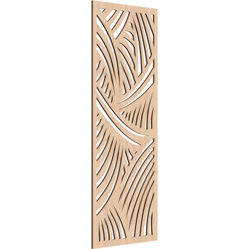Image of 25 3 /8 inchW x 64 3 /8 inchH x 3 /8 inchT Chester Decorative Fretwork Wood Wall Panels, Red Oak