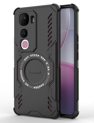 Image of Back Cover Case for Vivo Y400 Pro 5G | 360 Protection Mobile Phone Case Mag-Safe | Camera Protection | Vivo Y 400 Pro Back Cover /Vivo Y400 Pro 5+G - Black TPU+PC
