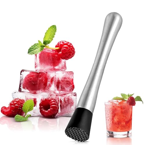 Professioneller Cocktail Stössel - Cocktail Zubehör, Multifunktional Mixer-Stößel Cocktailstößel, zum Debuggen Köstlicher Cocktails, Mojito, Getränke und Säfte (20 cm)