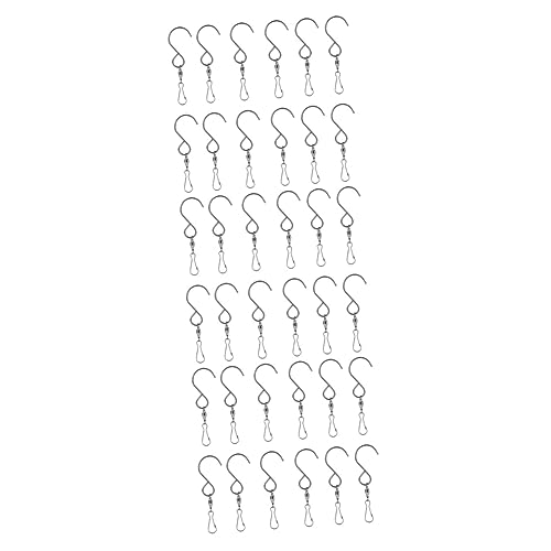 Cabilock 48piezas Gancho Rotatorio De Acero Inoxidable Para Exposición De Publicidad y Decoración Para Móviles Campanas De Viento y Macetas